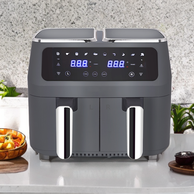 JAMAKY Digital air fryer, 2000 watts, 10 liters, 2 double drawers, from Jamaki JMK 5008