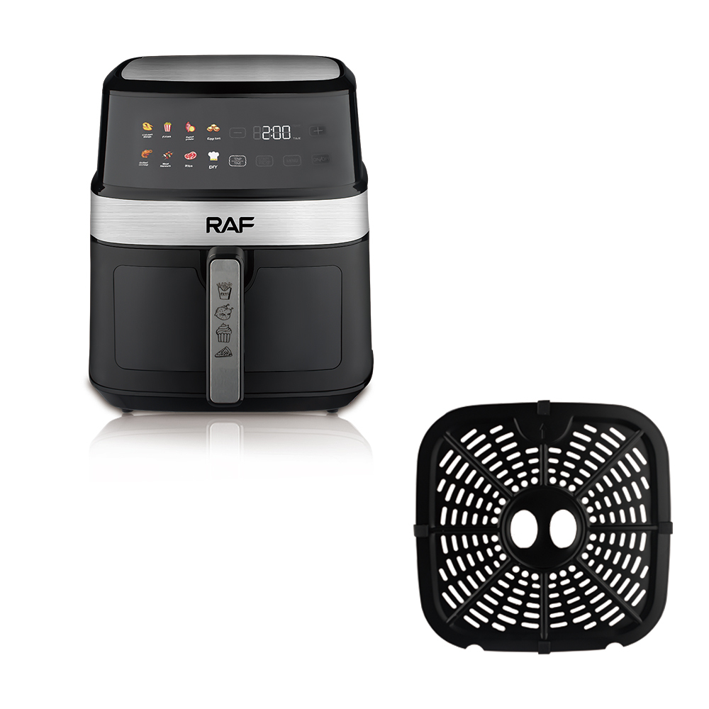 RAF Fryer Stainless Steel LED Touchscreen 6.5 Liters Visible Window Digital Air Fryer