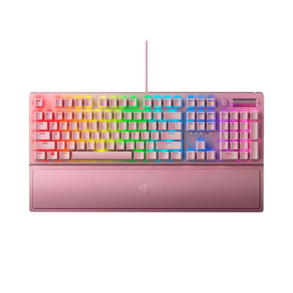 Razer BlackWidow V3 Quartz - Wired Full-Size Mechanical Gaming Keyboard with Green Switches 