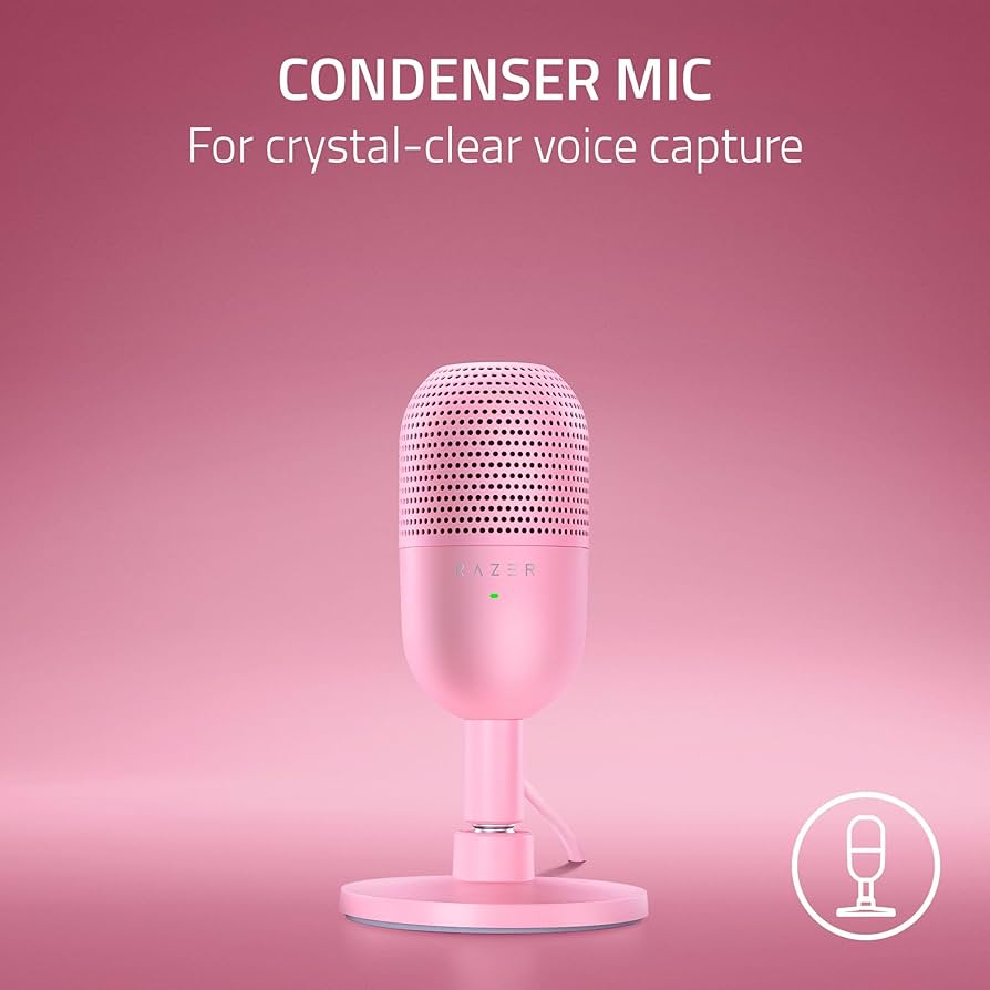 Razer Seiren V3 Mini USB Streaming Microphone - Quartz Pink 