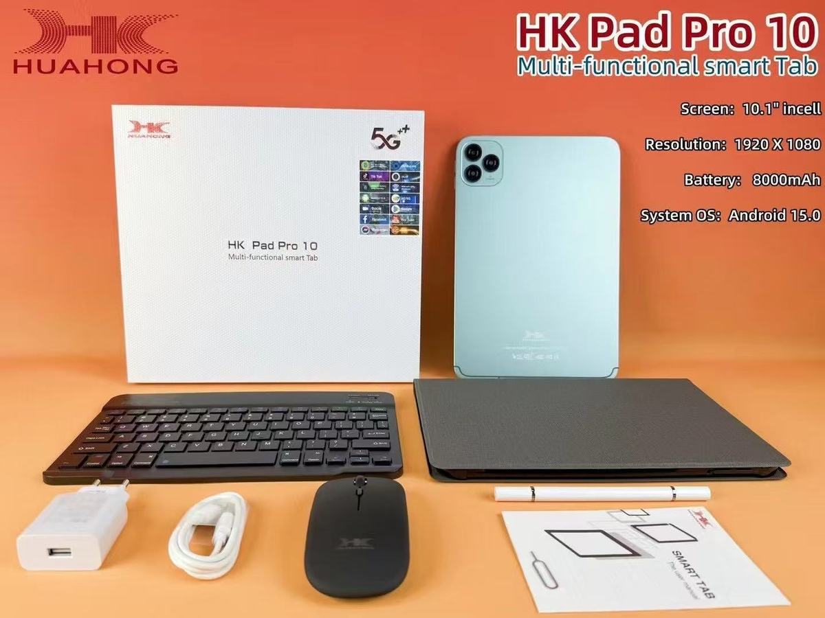 NEW HK Pad PRO 10 Tablet - 10.1-inch 2025 Latest Model