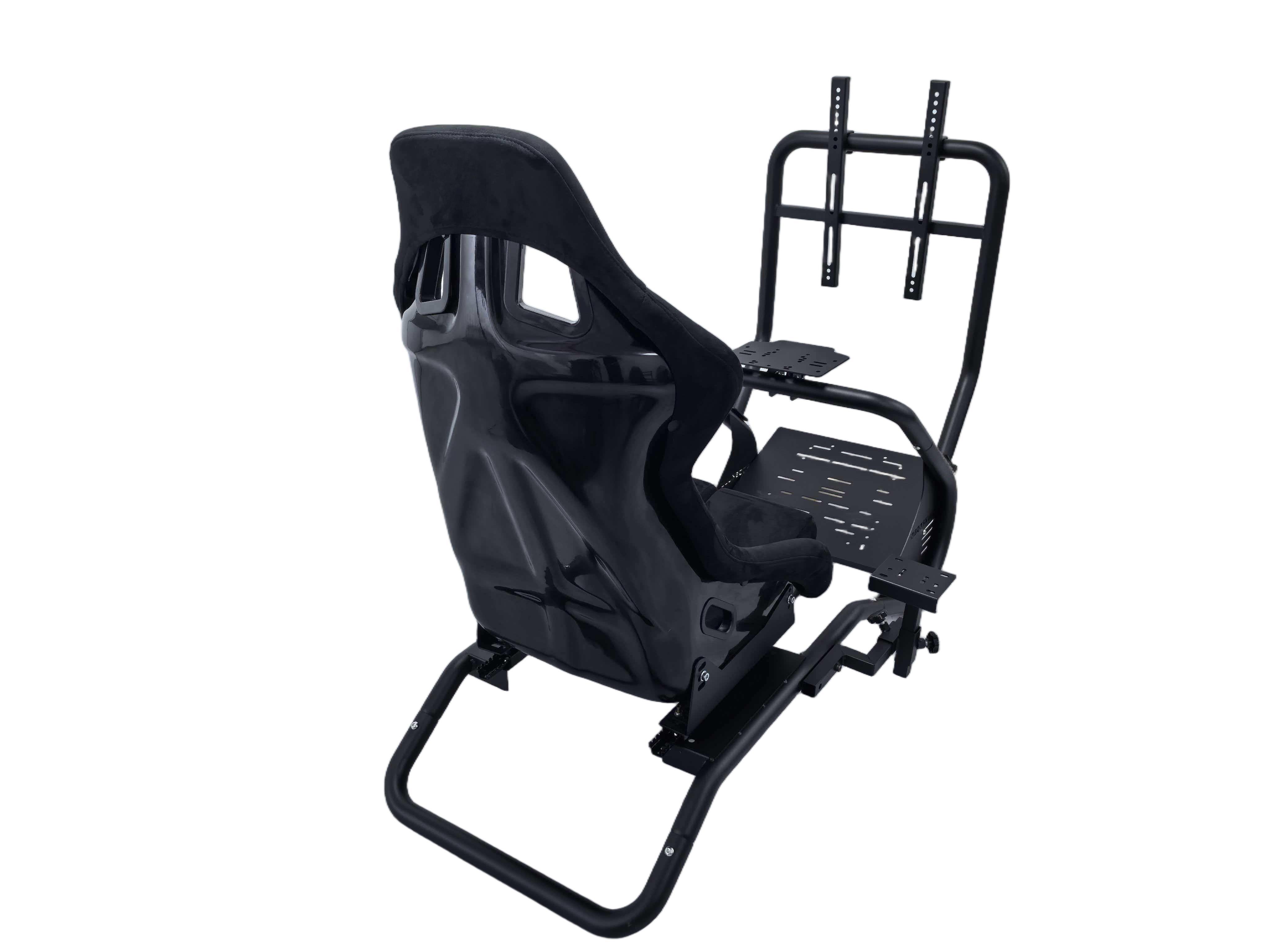 Deadskull alcantara racing seat + TV/Monitor mount & shifter stand
