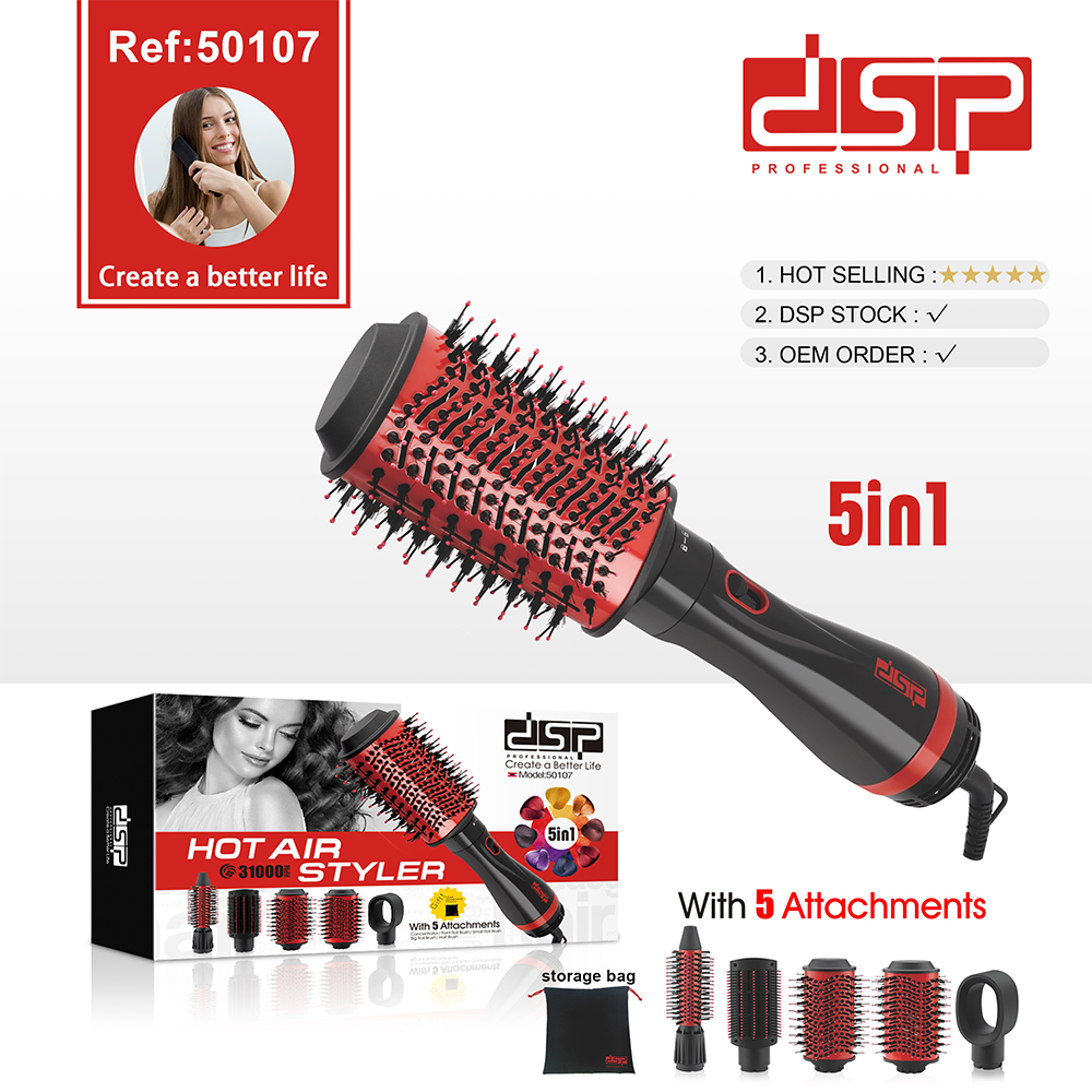 DSP 50107, 5 In-1 Rotating Air Styler Hair Brush